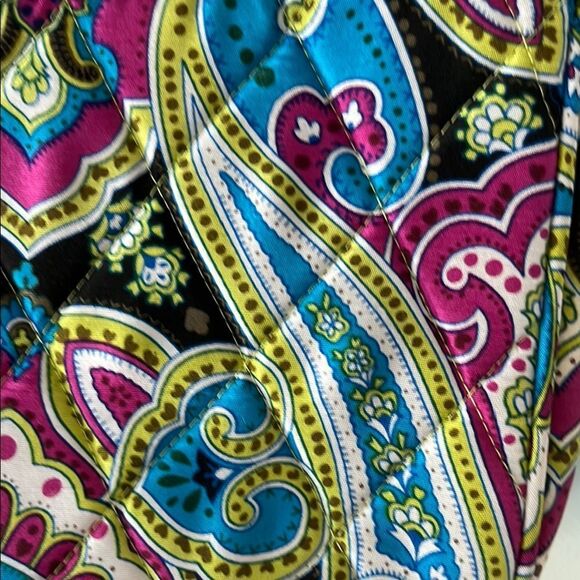 Vera Bradley Silk Limited Edition Daphne Vibrant Paisley Shoulder Bag NWT - Picture 3 of 12